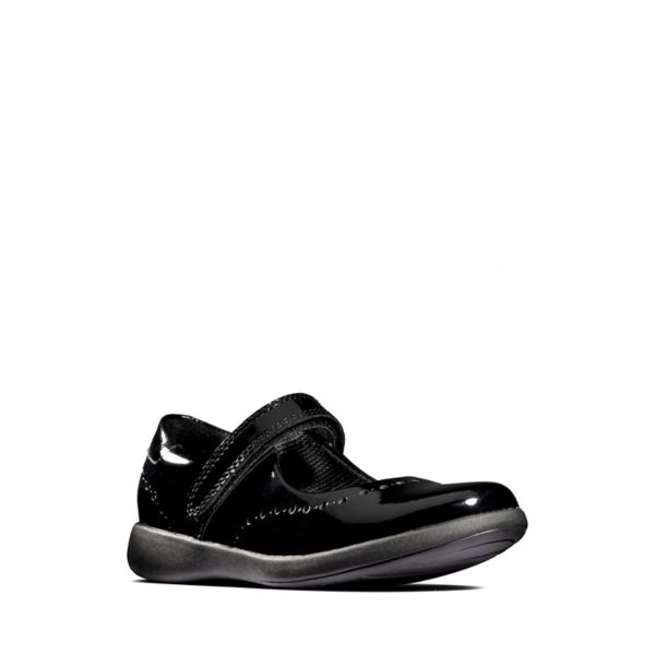Clarks Girls Etch Craft Toddler School Shoes Black | CA-6209541